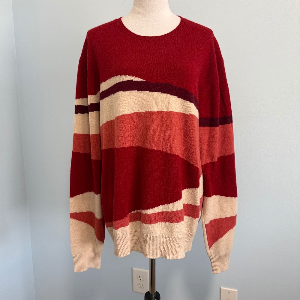 Saks Fifth Avenue Men’s Abstract Print Cashmere/wool Sweater Size XL